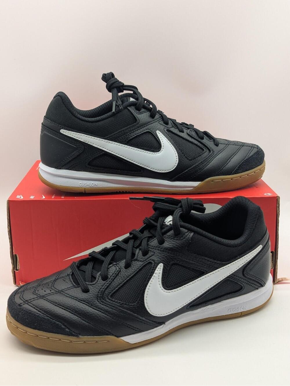 Nike Gato Indoor Soccer Shoe Mens Size 7 / Womens 8.5 Black White Gum HQ6019-001